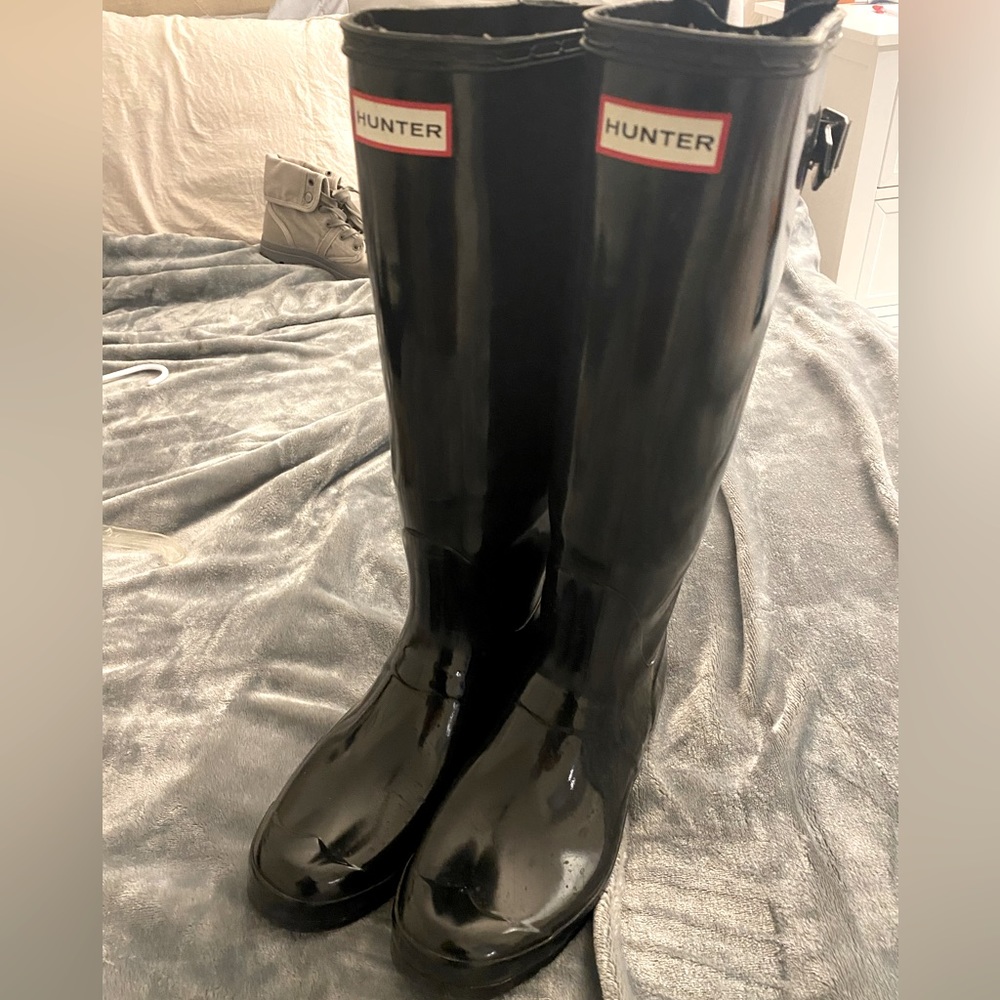 Women’s Black Hunter Knee High Rain boots